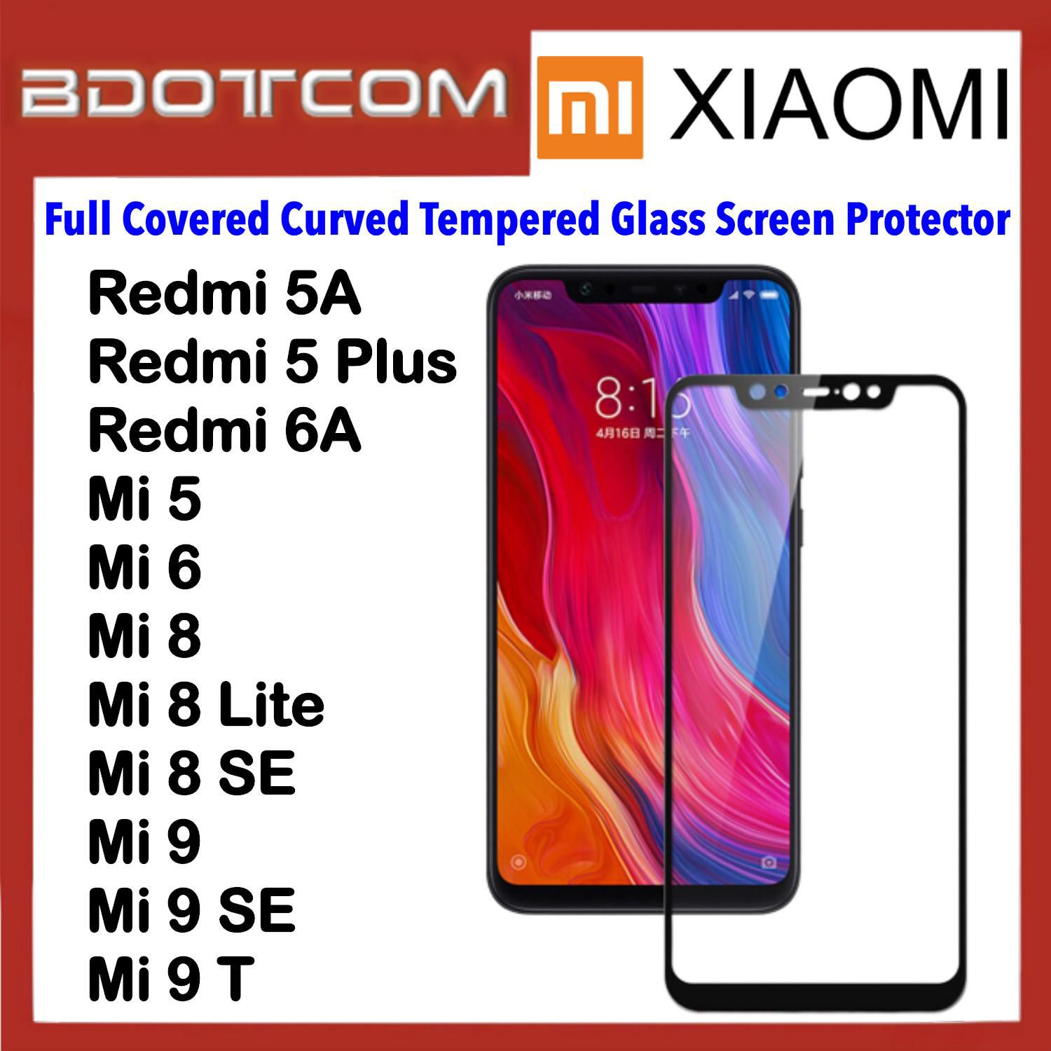 Bdotcom Full Covered Curved Glass Screen Protector for Xiaomi Redmi 5A(Black)