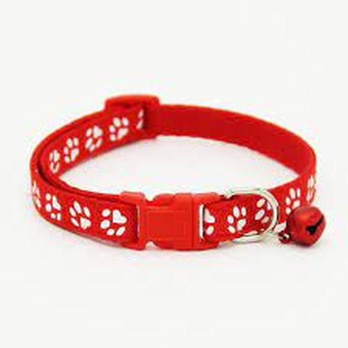 A Neck Collar Printed With Attractive Shapes For Cats And Puppies With A Colored Bell By The Company (one Collar)