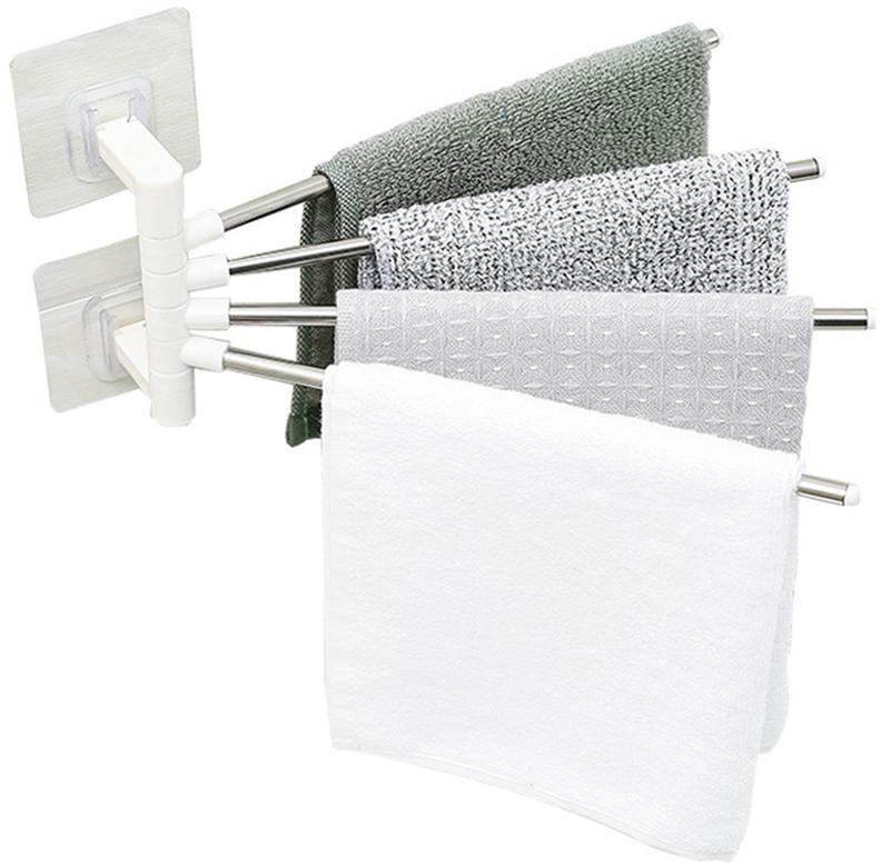 GTE Stainless Steel Open Design Can Rotate 180° Towel Storage Hanger