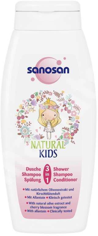 Sanosan Girls Shampoo & Shower & Conditioner 3 In 1 For Kids 250ml