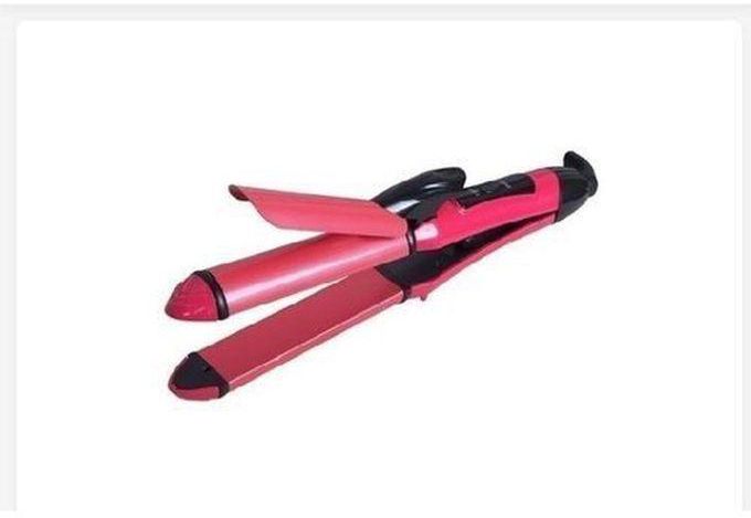 2 IN 1 HAIR STRAIGHTENER AND CURLER
