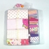Baby Girl Gift Set 3 Longsleeve Overall+4 Socks+3 Towels