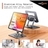CALL MATE SwivelTech Tablet Stand for Desk with 360 Rotating Base, Height Adjustable Computer Stand for Tablet Riser, Compatible with All Type of IPad Tablets (Grey)