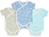 Bodysuit Short Sleeve Wrap with Stars Style Printed for Baby Boy (Pack of 3)
