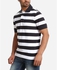 Cellini Half Sleeves Polo Shirt - Black & White