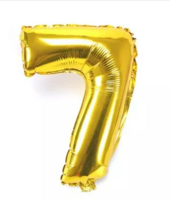 Gold foil number 7 balloon - 32inches