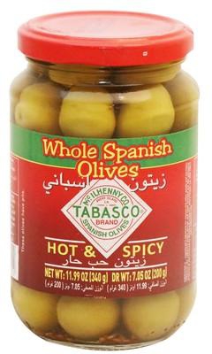Tabasco Whole Spanish Olives Hot & Spicy 200 G