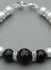 Women bracelet with off white & black pearls