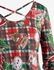 Plus Size Christmas Printed Crisscross Plaid T Shirt - 3x