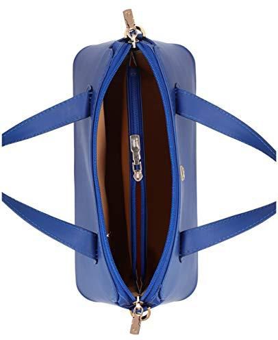 Jafferjees - Genuine Leather Handbag The Rose - Blue- Babystore.ae
