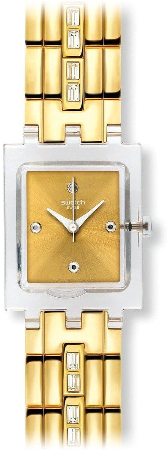 Swatch Women's Champagne Analog Dial Gold Stainless Steel Bracelet