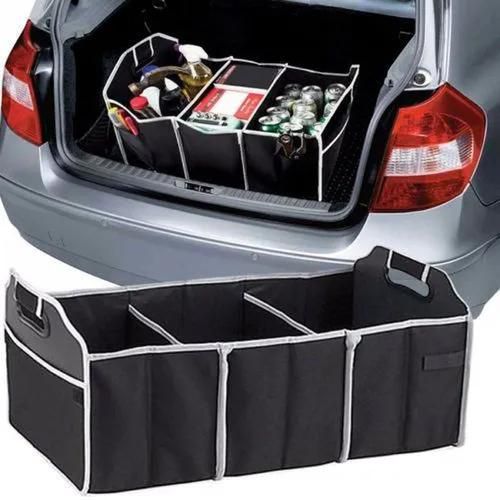 Generic Truck And Car Boot Orginizer Storage Box Portable, With multi pockets use in car back seat  Foldable for easy storage  Useful to storage water bottles, magazines, cups, Foo