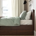 SONGESAND Bed frame with 2 storage boxes - brown/Lindbåden 160x200 cm