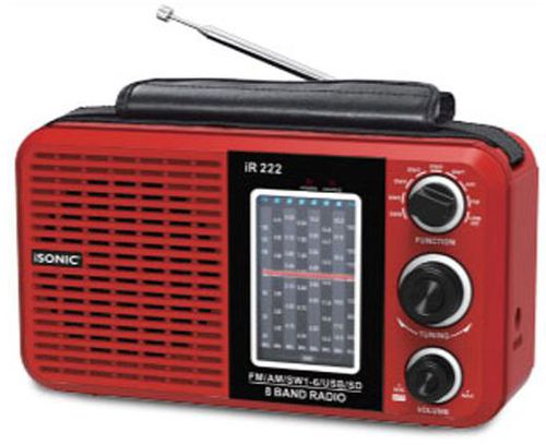 Isonic IR 222 AC DC 8 Band Radio MP3