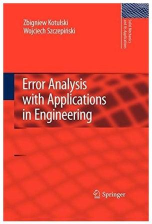 Error Analysis With Applications In Engineering Paperback 1