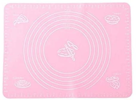 one year warranty_knead dough mat?Silicone Knead Flour Dough Non-stick Pastry Fondant Cake Cooking Baking Oven Mat Placement Pad-Pink5930