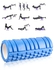 Yoga Massage Foam Roller With Carrying Bag - Light Blue