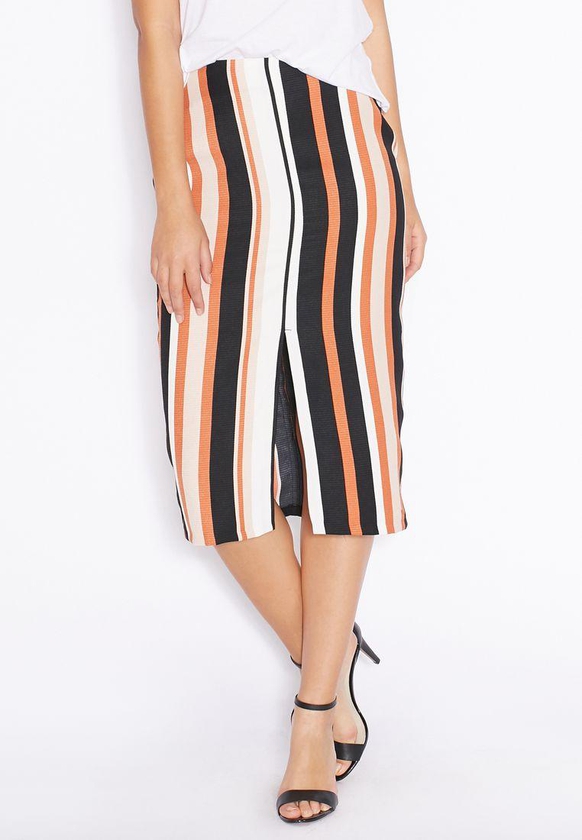 Striped Pencil Skirt