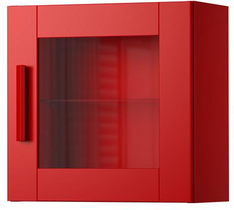 BRIMNESWall cabinet with glass door, red