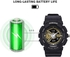 Large Dial Sports Watch Silicone Strap Quartz Watch - Black