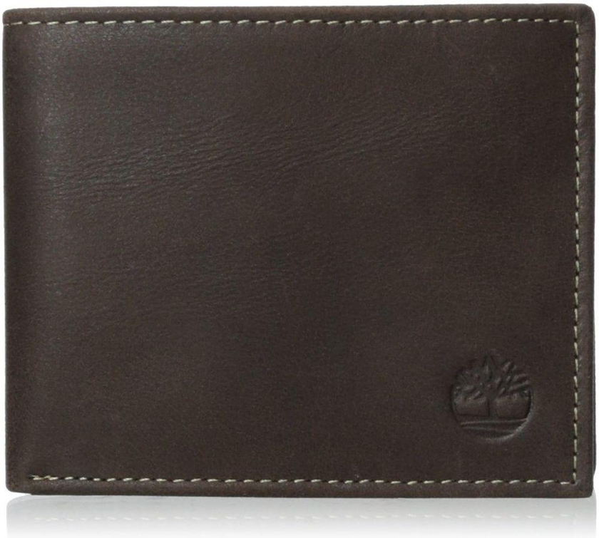 Timberland Brown Leather For Men - Bifold Wallets