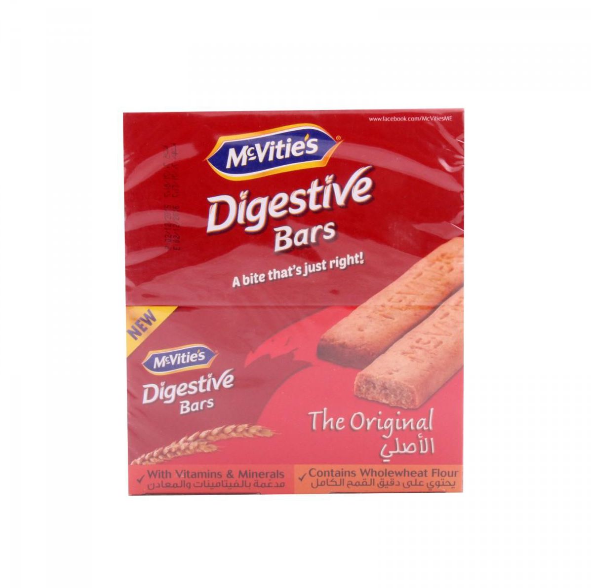 Mcvities - Digestive Bars Wholewheat Flour 24X30g