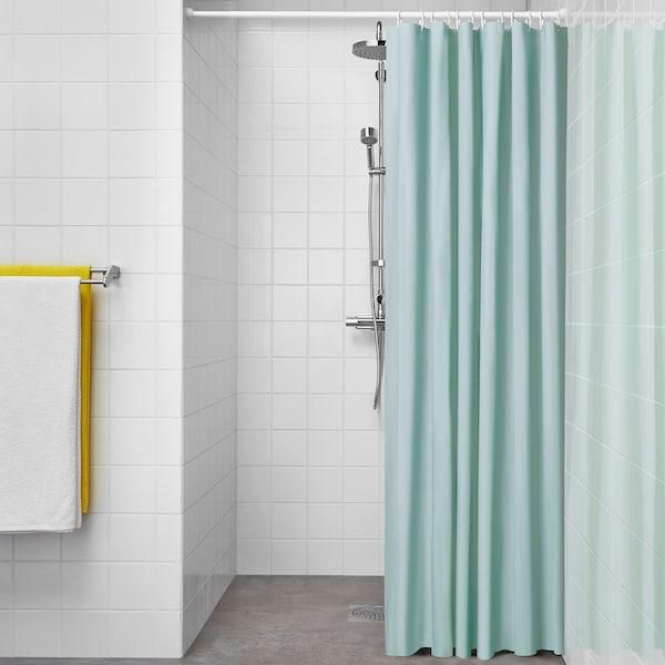 LUDDHAGTORN Shower curtain, turquoise, 180x200 cm - IKEA