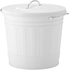 KNODD Bin with lid - white 16 l