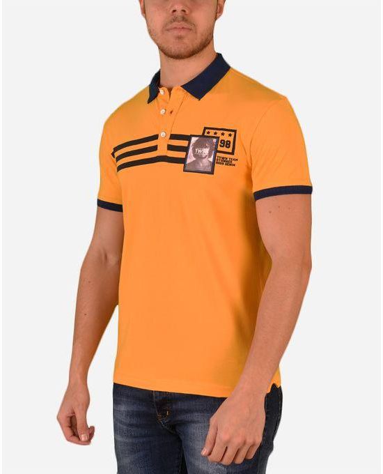 Town Team Chest Logo Polo Shirt - Yellow