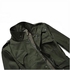 Sanwood Men's Korean Style Cool Zipper Button Front Pockets Drawstring Jacket Coat-Green