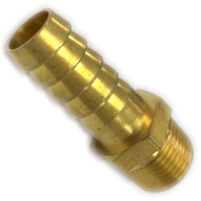 SWISH 1/4" x 1/2" Brass Hose Barb to Male Pipe Threaded Fitting (Gold)