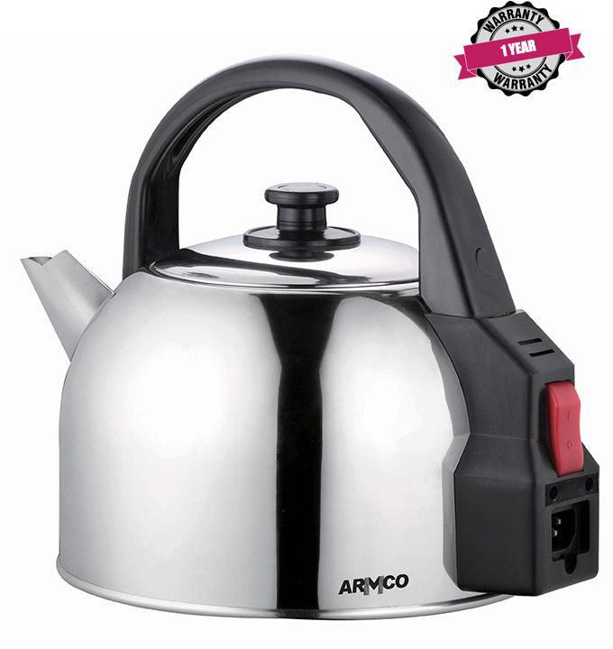 AKT-431(SS) - Traditional Stainless Steel Kettle, 4.3L, 2200w, Overheat protection.