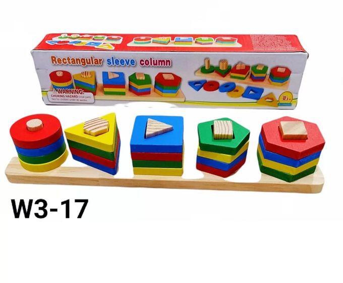 Arrangement Of Geometric Shapes, 5 Pieces Toy For Kids -W3-17