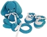Pikkaboo - Snuggle And Play Soft Crocheted Bunny Set - Blue And White- Babystore.ae