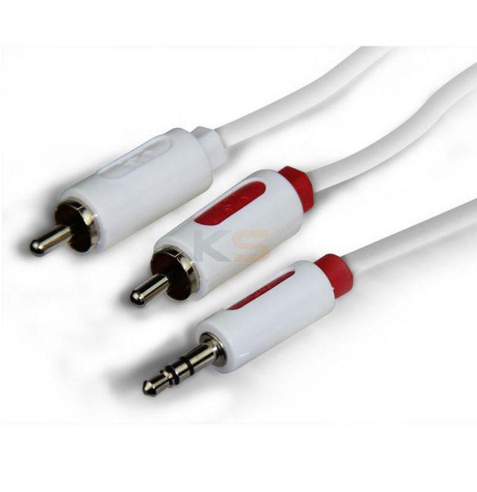 Premium 3.5mm to 2-RCA High-quality PVC Coated Copper Audio Cable