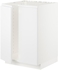 METOD خزانة قاعدة للحوض + بابين - أبيض/Voxtorp أبيض مطفي ‎60x60 سم‏