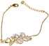 Fashinable Alloy 16K Gold & Zircon Diamond Square Glass Bracelets
