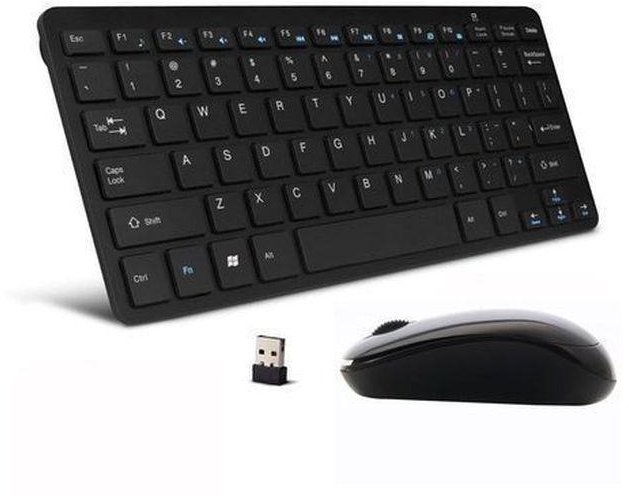 Generic Wireless Keyboard Mouse Combo 2.4G Wireless Mouse Multimedia Keys for Windows XP /7/8/10, Android TV Box Laptop, Desktop -black