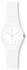 Swatch White Polyurethane White dial Watch for Women's LW134C