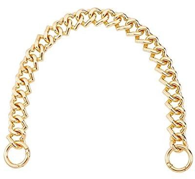 WADORN Metal Purse Chain, 15.3 inches Heart Shape Purse Replacement Chains Handbag Handle Strap Shoulder Bag Chains Handbag Chain Accessories for Clutch Wallet Satchel Tote Bags, Gold