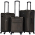 VIPTOUR Fabric Trolley 3-Piece Light Weight 4 Spinner Wheels Trolley Luggage Set 20/24/28 Inches Dark Green
