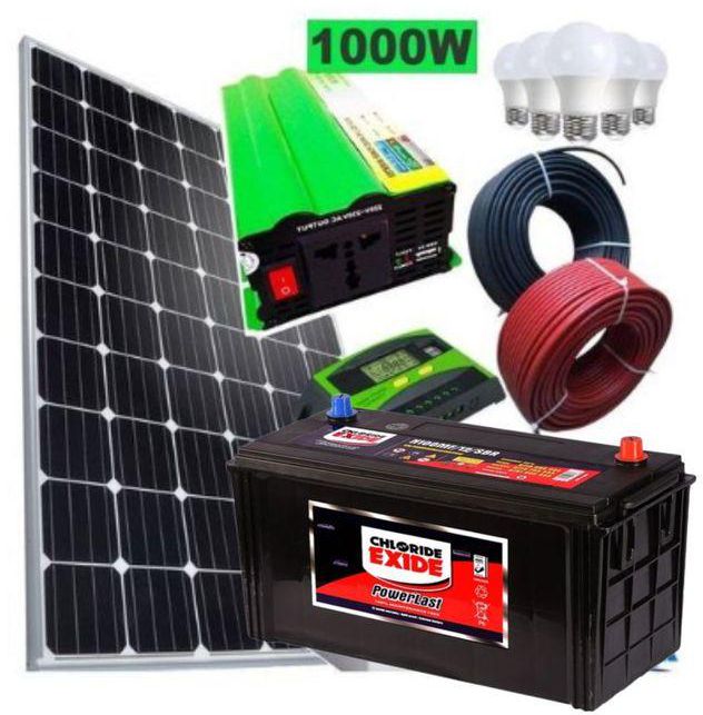 Chloride Exide 100AH Battery + 300Watts Solar Panel + 600 Watts Inverter +  20AH Controller Solar Full Kit price from jumia in Kenya - Yaoota!