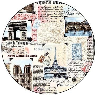 Newspaper Printed Mouse Pad Round Multicolour
