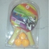 Table Tennis Set: With 2 Soft Long Handle Bats And 3 40mm Balls. In Clam Shell Packing
