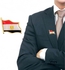 2 suit pins in the shape of the Egyptian flag, 2 pieces of the Egyptian flag pin, suitable for meetings and conferences.