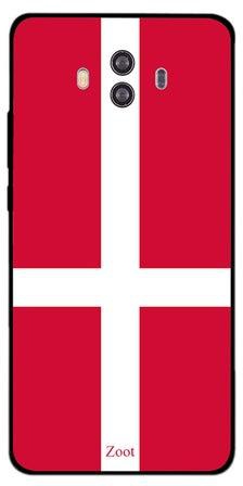 Thermoplastic Polyurethane Skin Case Cover -for Huawei Mate 10 Denmark Flag Denmark Flag