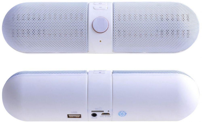 White Portable Shockproof Bluetooth Wireless FM Stereo Speaker For SmartPhone Tablet