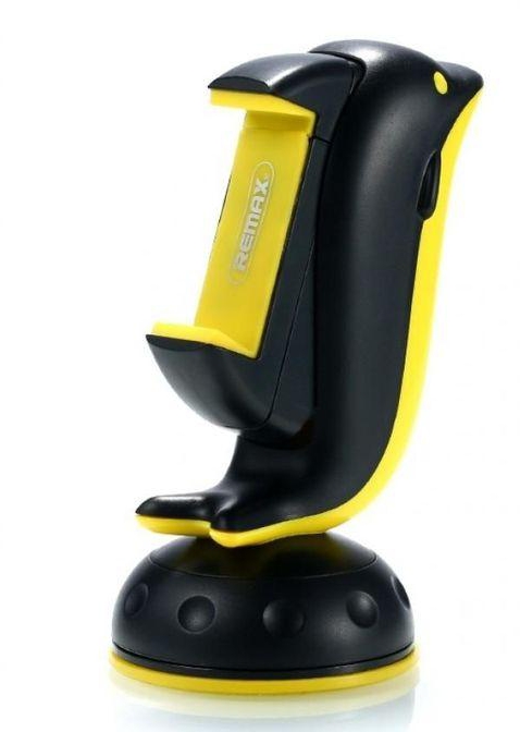 Remax RM-C20 Dolphin Series Car Holder for Dashboard & Windshield Glass - Yellow / Black