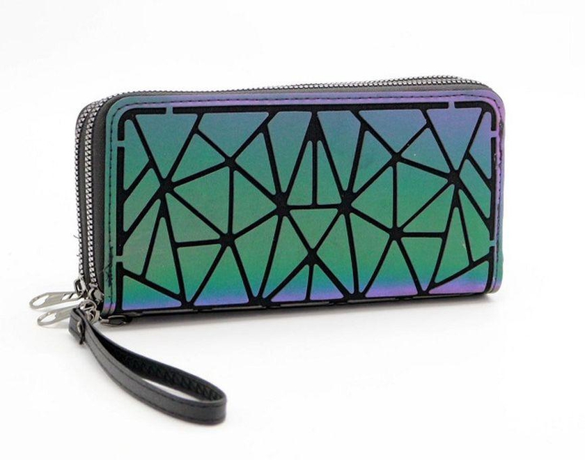 Fashion Women Wallet Purses Geometric Luminous Wallet 3D Wallet