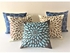 Decorative Throw Pillow Cover- Brown and Blue